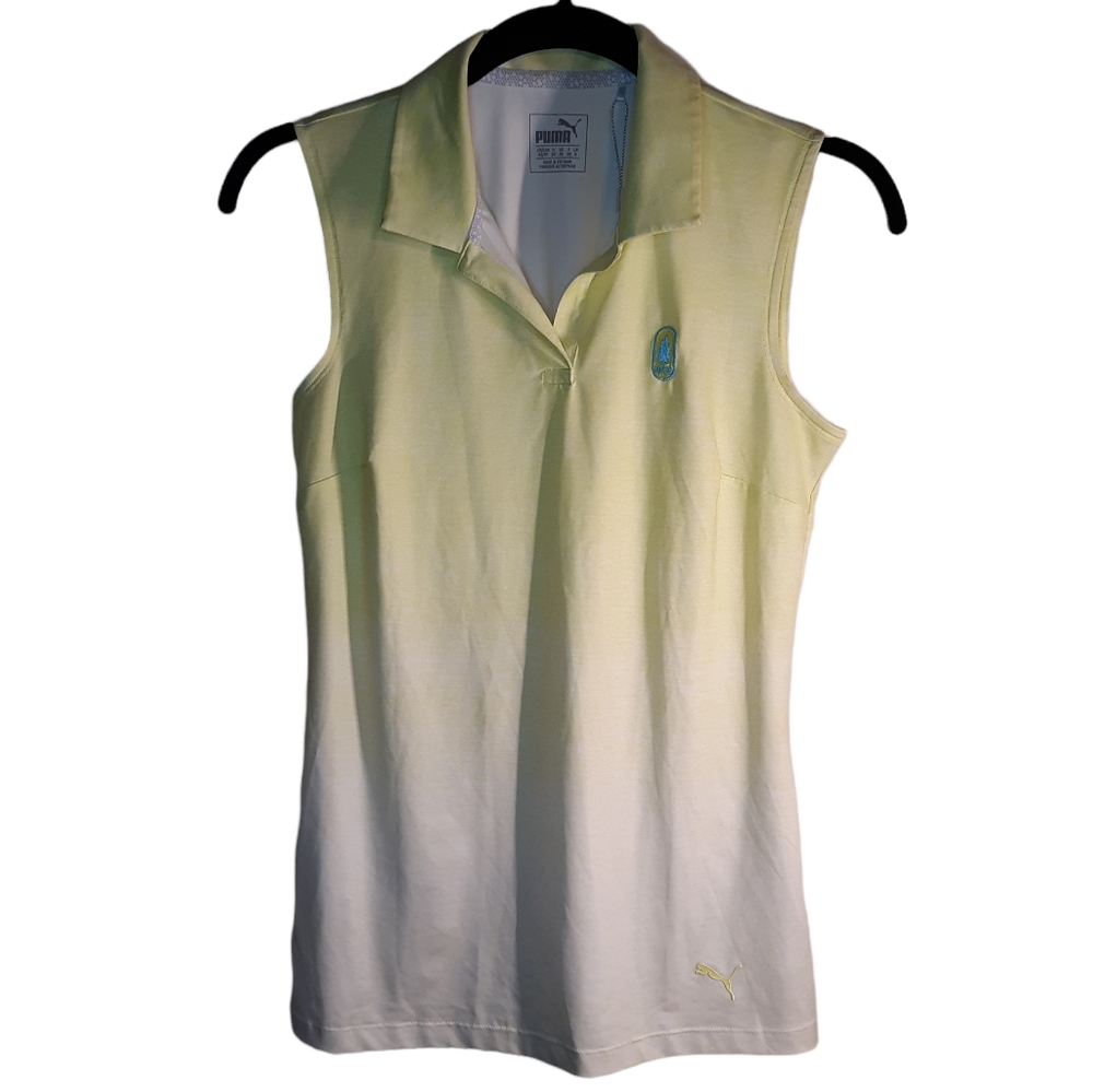 Sleeveless polo, ombre yellow🧾